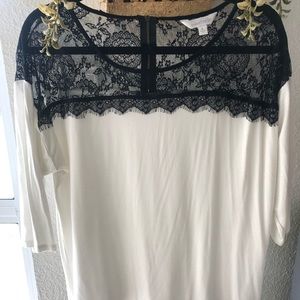 Elegant black lace top